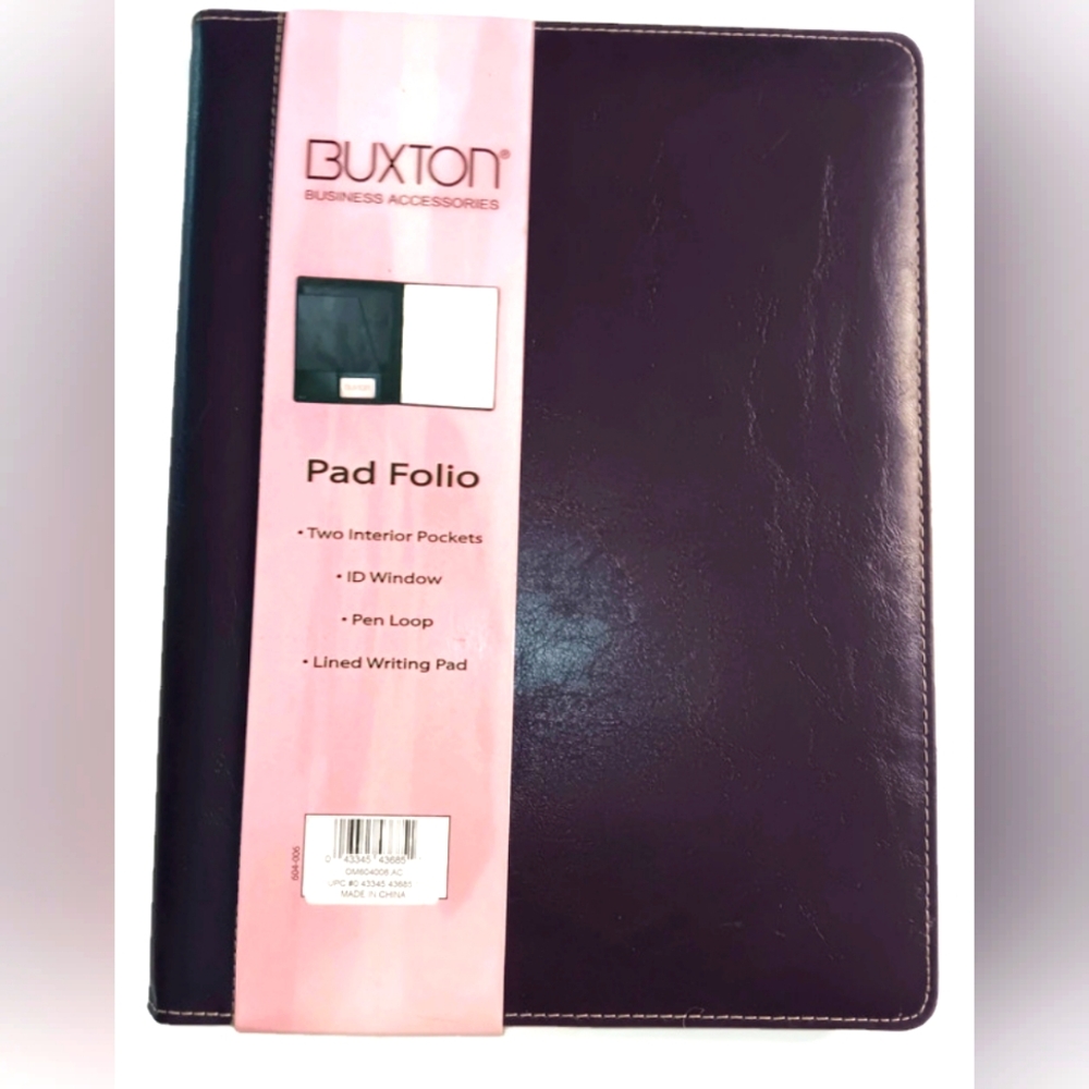 BUXTON Portfolio &  Pad Holder,Purple